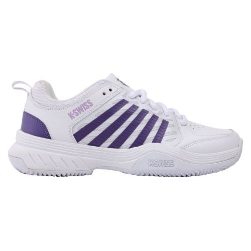K-Swiss Women's Court  Express 2 Tennis Shoe (White/Purple Haze/Neon Lavender)