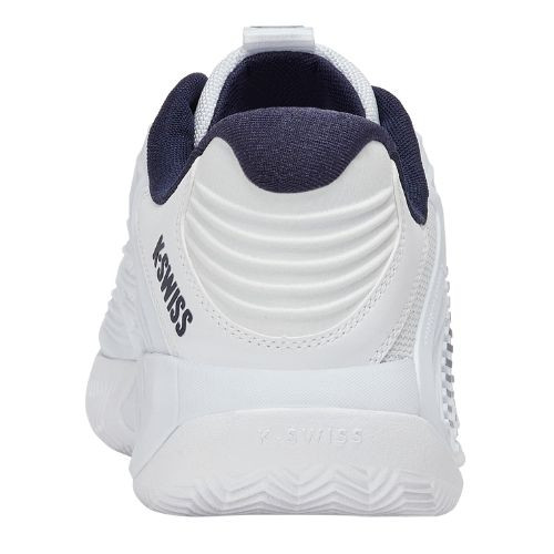 K-Swiss Men's Hypercourt Express 3 Clay Tennis Shoe (White/Peacoat/Silver)