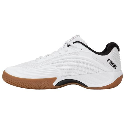 K-Swiss Men's Hypercourt Express 3 Indoor Tennis Shoe (White/Black/High Risk Red) 