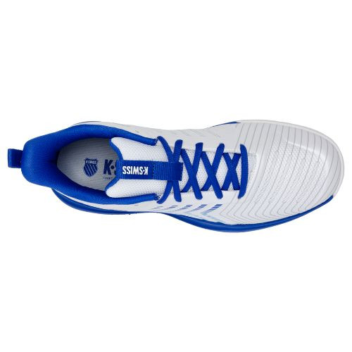K-Swiss Men's Ultrashot Light Tennis Shoe (White/Dazzling Blue/Baltic Sea)   