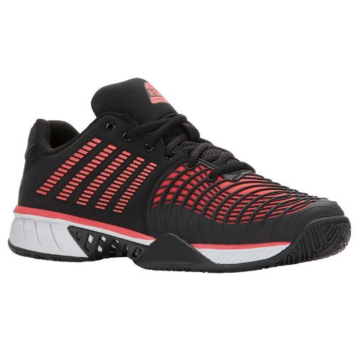 K-Swiss Men's Express Light 3 HB Padel Shoe (Black/Micro Chip Neon Lava) 