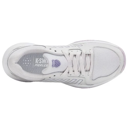 K-Swiss Women's Court Express Pickleball Shoe (Nimbus Cloud/White/Purple Haze)