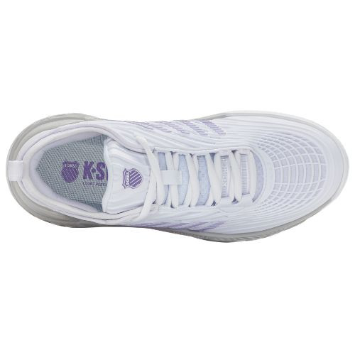 K-Swiss Women's Hypercourt Supreme 2 Tennis Shoe (White/Lunar Rock/Purple Haze)