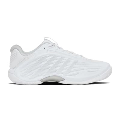 K-Swiss Women's Hypercourt Express 3 Wide (White/Dawn Blue/Silver).