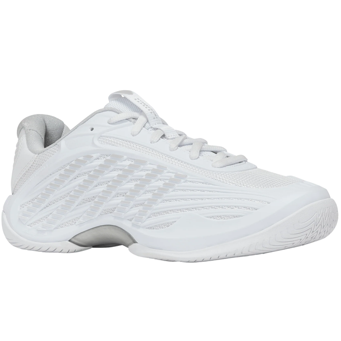 K-Swiss Women's Hypercourt Express 3 Wide (White/Dawn Blue/Silver).