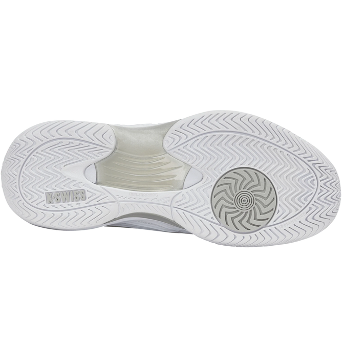 K-Swiss Women's Hypercourt Express 3 Wide (White/Dawn Blue/Silver).