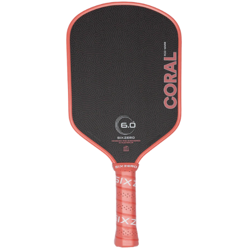 Six Zero Coral 16mm Hybrid Pickleball Paddle