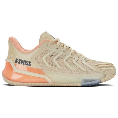 K-Swiss Women's Ultrashot 4 Tennis Shoe (Whitecap Gray/Peach