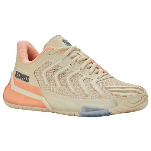 K-Swiss Women's Ultrashot 4 Tennis Shoe (Whitecap Gray/Peach Parfait/Egret)