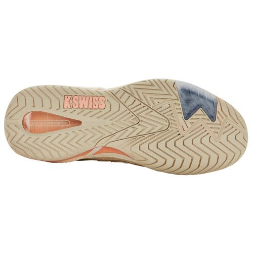 K-Swiss Women's Ultrashot 4 Tennis Shoe (Whitecap Gray/Peach Parfait/Egret)