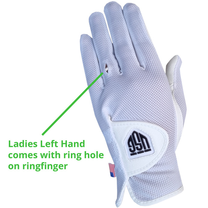 USG Womens Golf Glove | Powermesh | Cool Comfort | Hydrolyte Microfiber Synthetic Technology