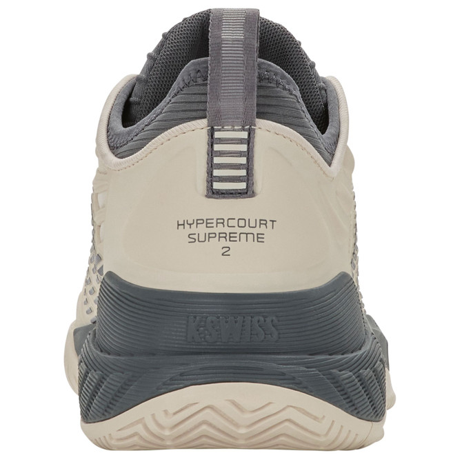 K-Swiss Men's Hypercourt Supreme 2 Tennis Shoe (Whitecap Gray/Turbulence/Egret) 