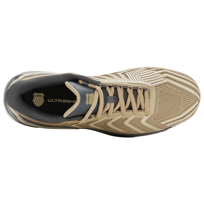 K-Swiss Men's Ultrashot 4 Tennis Shoe (Pale Khaki/Turbulence/Whitecap Gray).