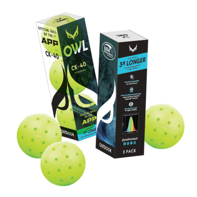 OWL CK-40 Outdoor Pickleball Balls (3 Pack)