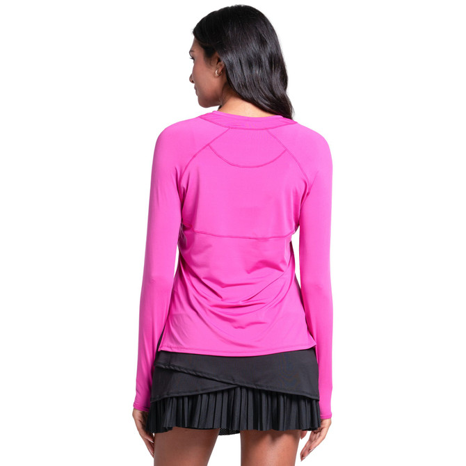 Lucky In Love Women's High Low Breezy Long Sleeve Shirt