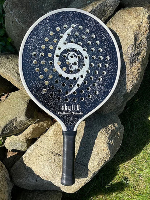 SkullU The Silver Platform Tennis Paddle