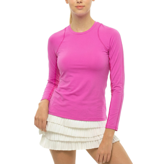 Lucky in Love Women’s Breeze Long Sleeve Top – UPF 50+ Lightweight Fitted Athletic Shirt, Breathable Performance Top