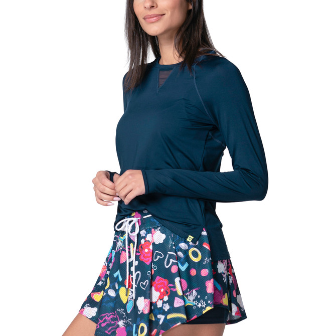 Lucky In Love Women's High Low Breezy Long Sleeve Shirt