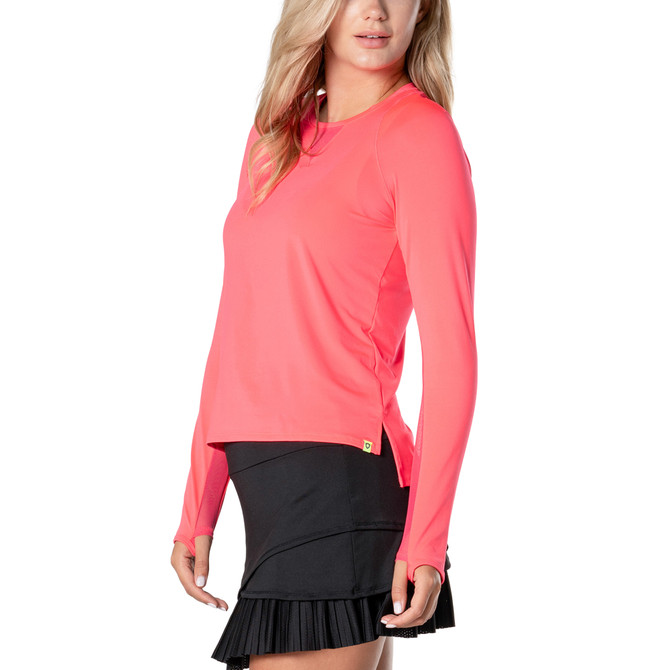 Lucky In Love Women's High Low Breezy Long Sleeve Shirt