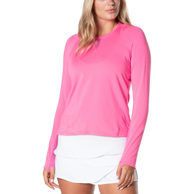 Lucky In Love Women's High Low Breezy Long Sleeve Shirt