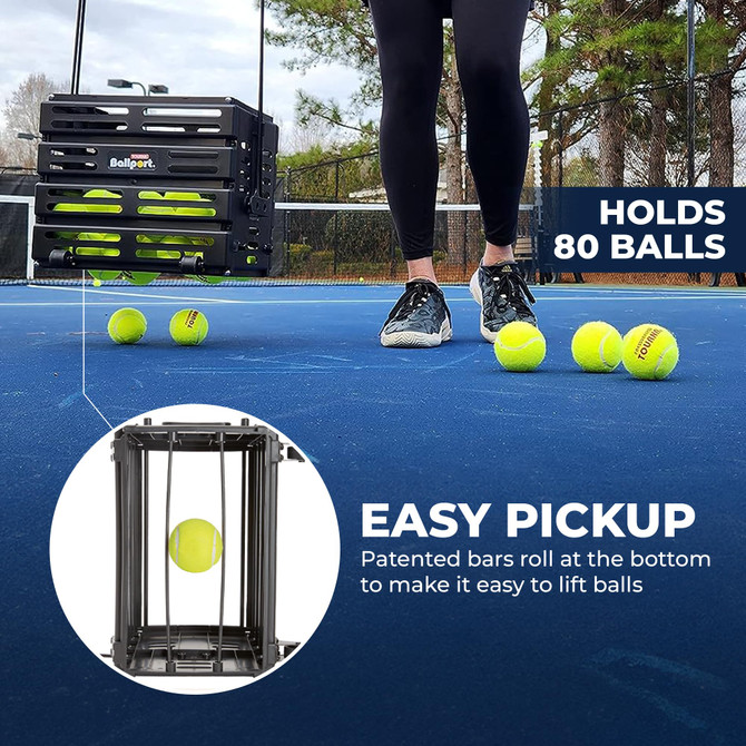 Tourna Ballport Deluxe Tennis Ball Hopper with Wheels