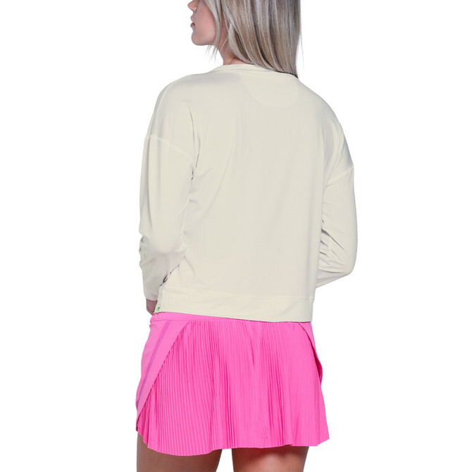 Lucky in Love Womens Hype Long Sleeve Top  Lightweight UPF 50+ Athletic Shirt, Breathable Performance Top for Tennis, Golf & Workout