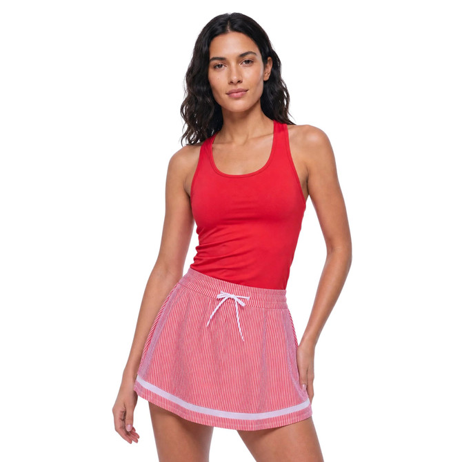 Lucky In Love Women's High Waist Seersucker Skirt 