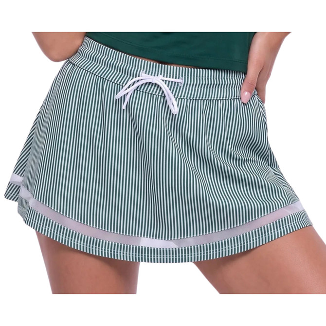 Lucky In Love Women's High Waist Seersucker Skirt 