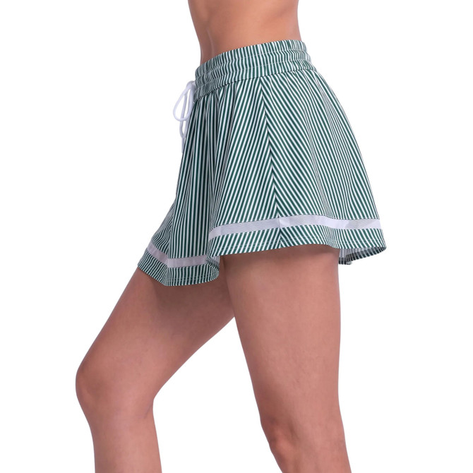 Lucky In Love Women's High Waist Seersucker Skirt 