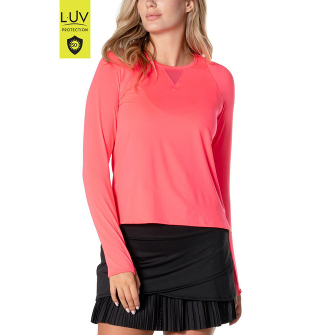 Lucky In Love Women's High Low Breezy Long Sleeve Shirt