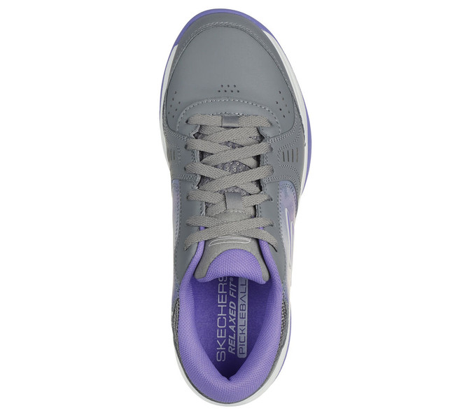 Skechers Women's Viper Court Smash (Gray/Purple)