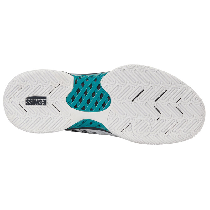 K-Swiss Men's Express Light 3 HB Padel Shoe (White/Carbon/Baltic) 