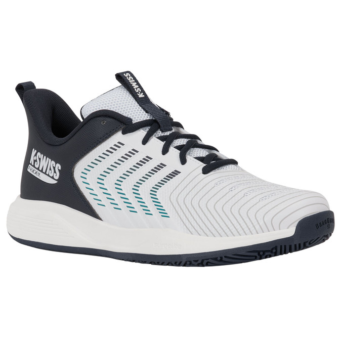 K-Swiss Men's Ultrashot Light Padel Shoe (White/Carbon/Baltic)