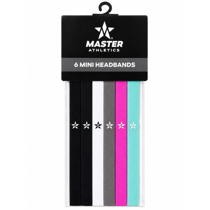 Master Athletics Flexible Mini Headbands, 6 Pack