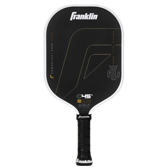 Franklin Sports Anna Leigh Waters Signature C45 Carbon Fiber Pickleball Paddle (ALW Aurelius, 14mm, White)