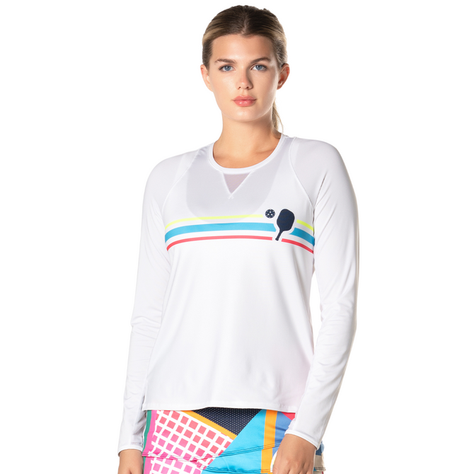 Lucky In Love Women's Pickleball Long Sleeve Shirt.