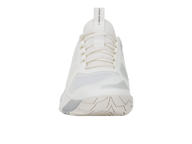 K-Swiss Women's K-Frame Speed Tennis Shoe (Blanc de Blanc/Glacier Gray/Baltic) 