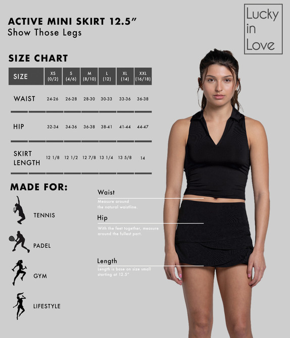 Lucky in Love Womens Scallop Tennis Skirt, Premium Moisture-Wicking Athletic Skort for Tennis, Pickleball, Padel & Workout