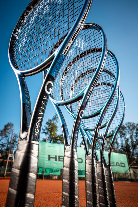 Head Gravity Pro 2025 Tennis Racquet | Strung Mid Tension with Velocity 16G