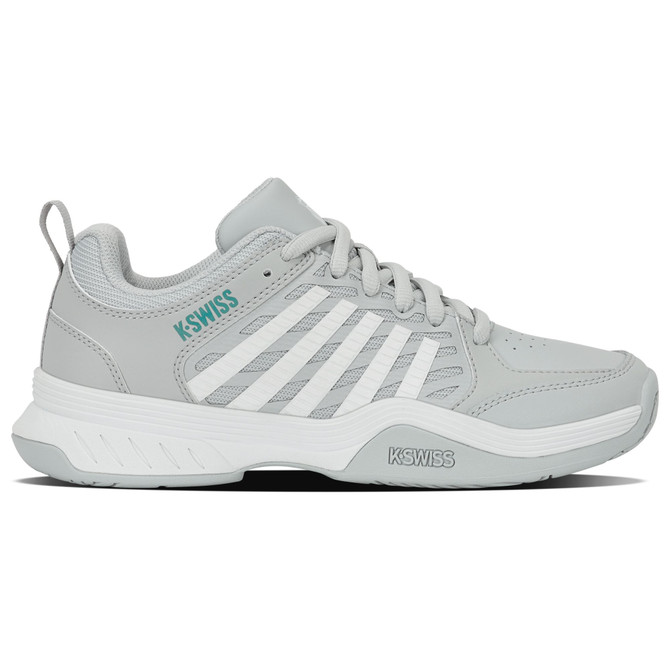K-Swiss Women's Court  Express 2 Tennis Shoe (Glacier Gray/White/Baltic) 