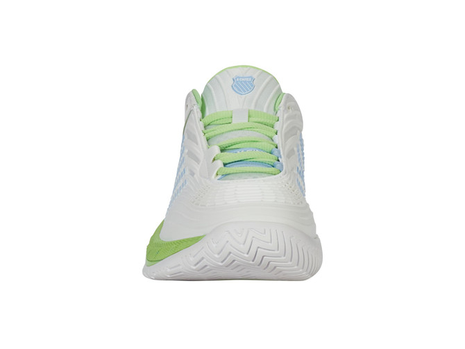 K-Swiss Women's Hypercourt Supreme 2 Tennis Shoe (Size 6.5, Lucent White/Dutch Canal/Paradise Green) (No Original Box)