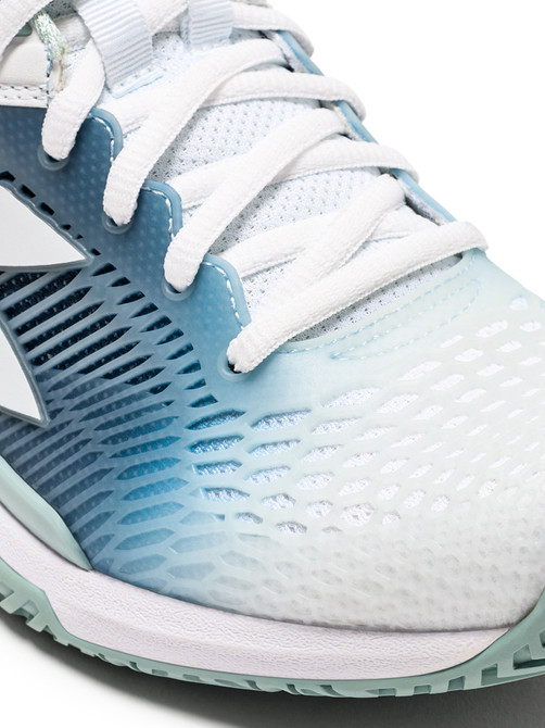 Diadora Women's Speed Competition 7+ All Ground Tennis Shoe (Size 10.5, White/Surf Spray/Legion Blue) (No Original Box)