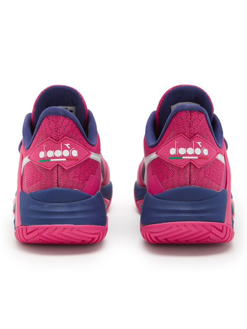 Diadora Women's B.Icon 2 All Ground Tennis Shoe (Size 7.5, Pink Yarrow/White/Blueprint) (No Original Box)