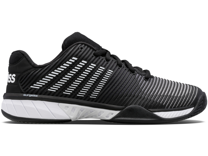 K-Swiss Men's Hypercourt Express 2 Tennis Shoe (Size 11.5, Black/White/Highrise) (No Original Box)