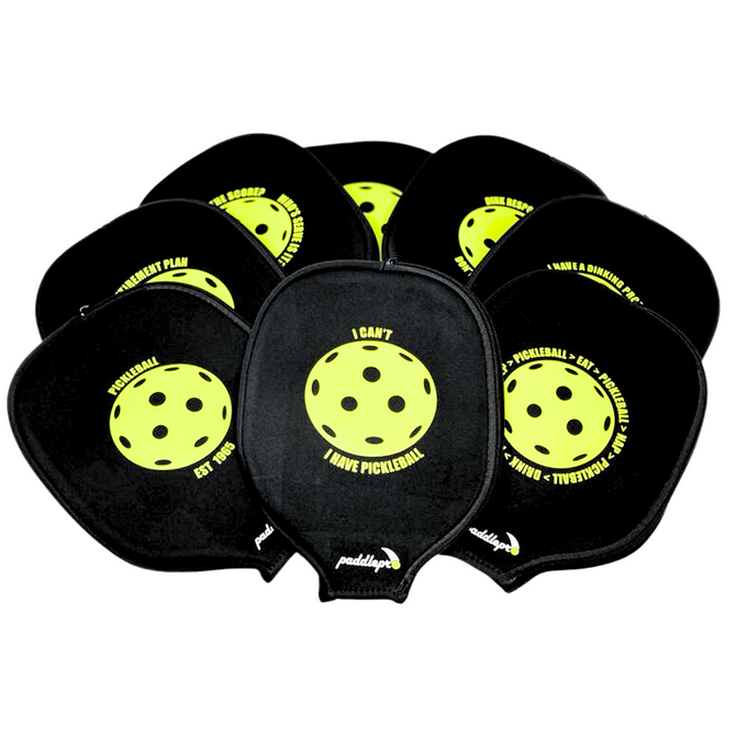 Neoprene Pickleball Paddle Cover(Sleeve Only) Case covers paddles up to 9' wide 