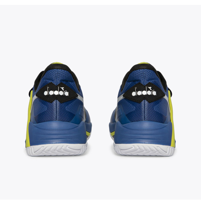 Diadora Men's B.Icon 2 All Ground Tennis Shoe (Size 8, Deja vu Blue/White/Black) (No Original Box)