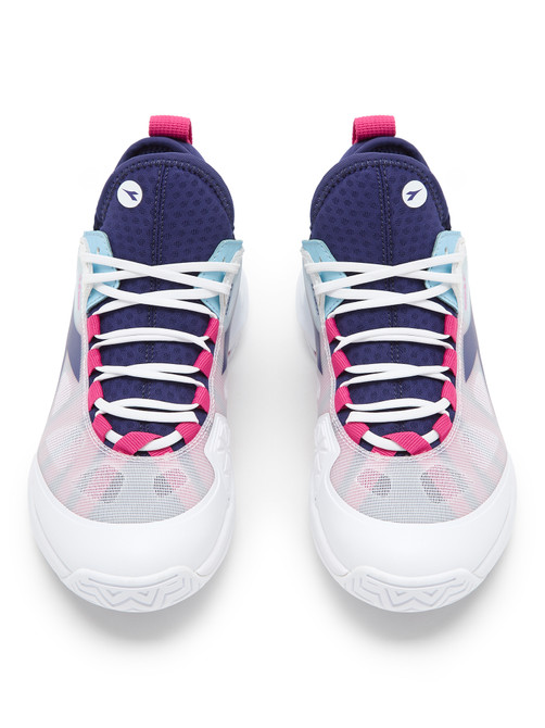 Diadora Women's Speed Blushield Fly 4+ All Ground Tennis Shoe (Size 11.5 White/Blueprint/Pink Yarrow) (No Original Box)