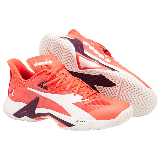 Diadora Men's B.Icon 3 All Ground Tennis Shoe (Size 7 Nasturtium/Whisper) (No Original Box)