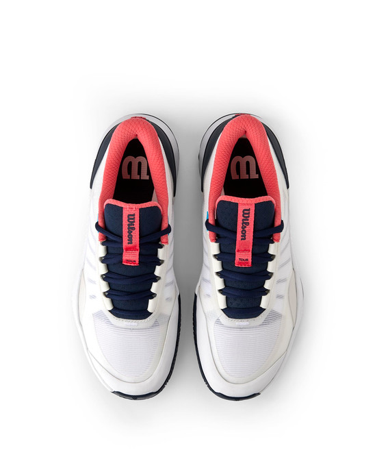 WILSON Women's Intrigue Tour Tennis Sneaker (Size 7 White/Navy Blazer/Dubarry) (No Original Box)