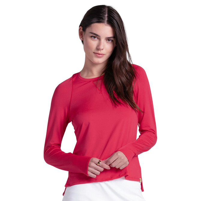 Lucky in Love Women’s High Low Breezy Long Sleeve Top